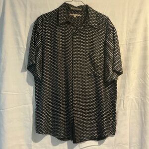 Perry Ellis Black and White Geometric Shirt